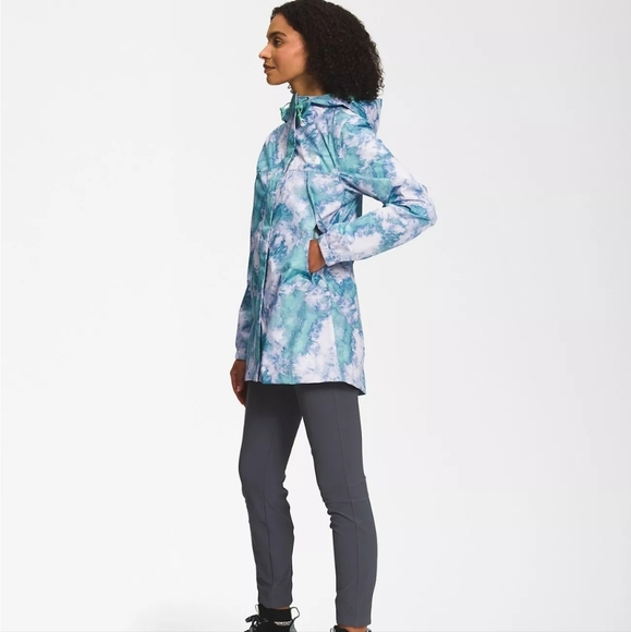 NWOT North Face Antora Print Large Parka DryVent Mid Length Jacket Mothers Day ❤ - Picture 8 of 16